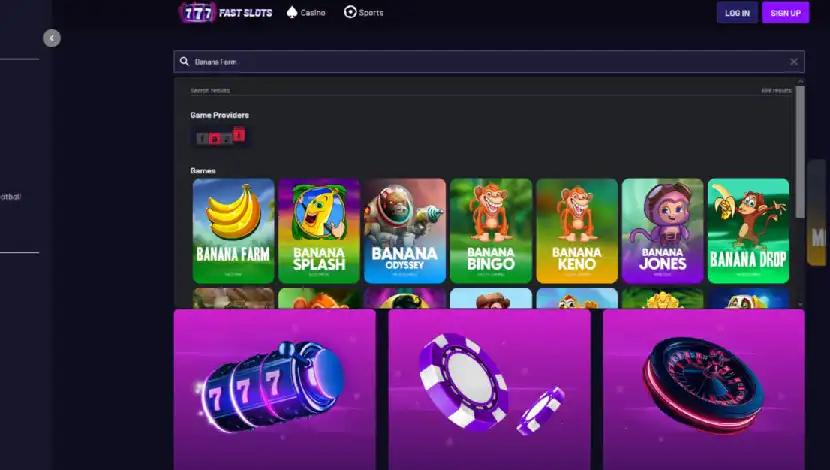 Fast Slots games and software lobby