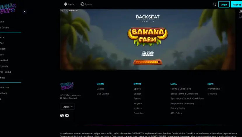 Turbo Wins Banana Farm game search